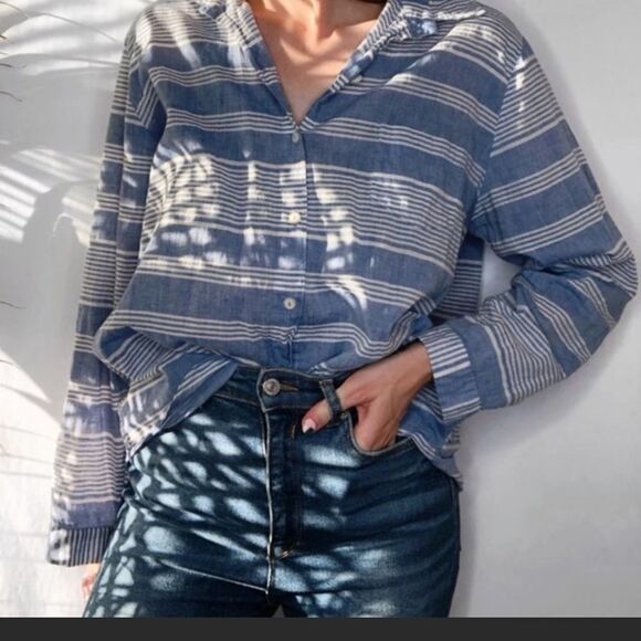 Anthropologie lili’s closet muted stripe shirt - Picture 1 of 8